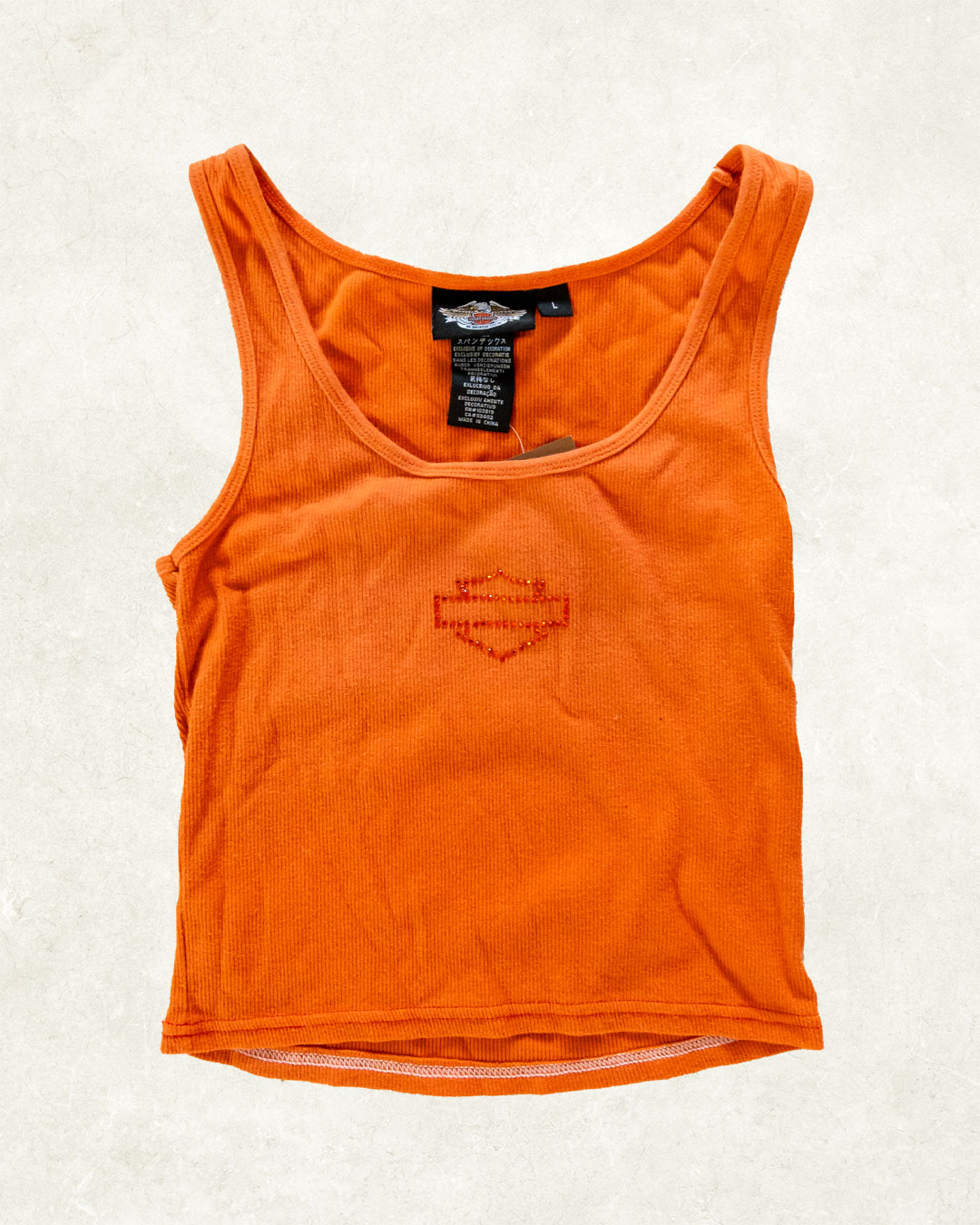 Harley Davidson Orange Spag Top