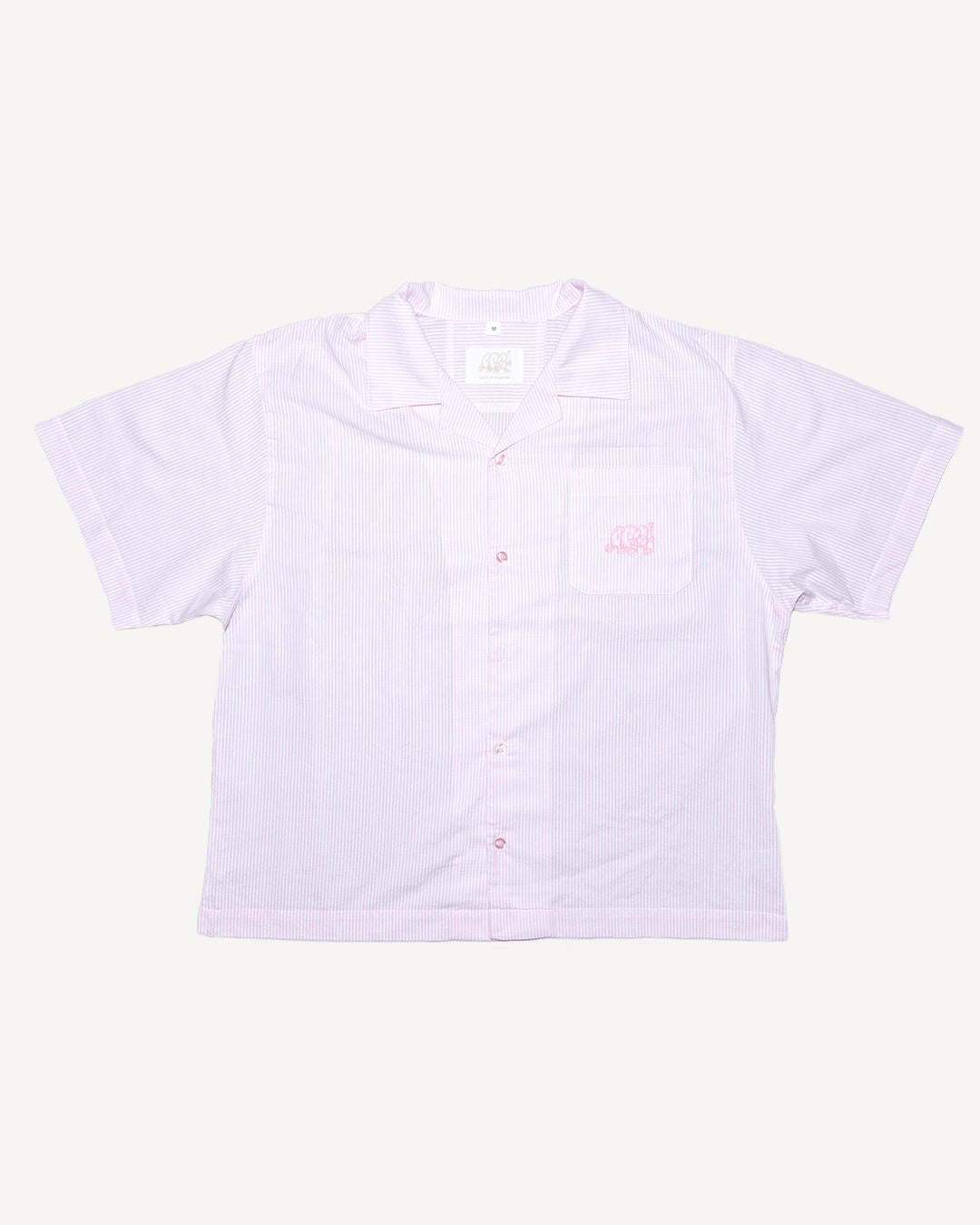 Seersucker Shirt in Dusty Pink